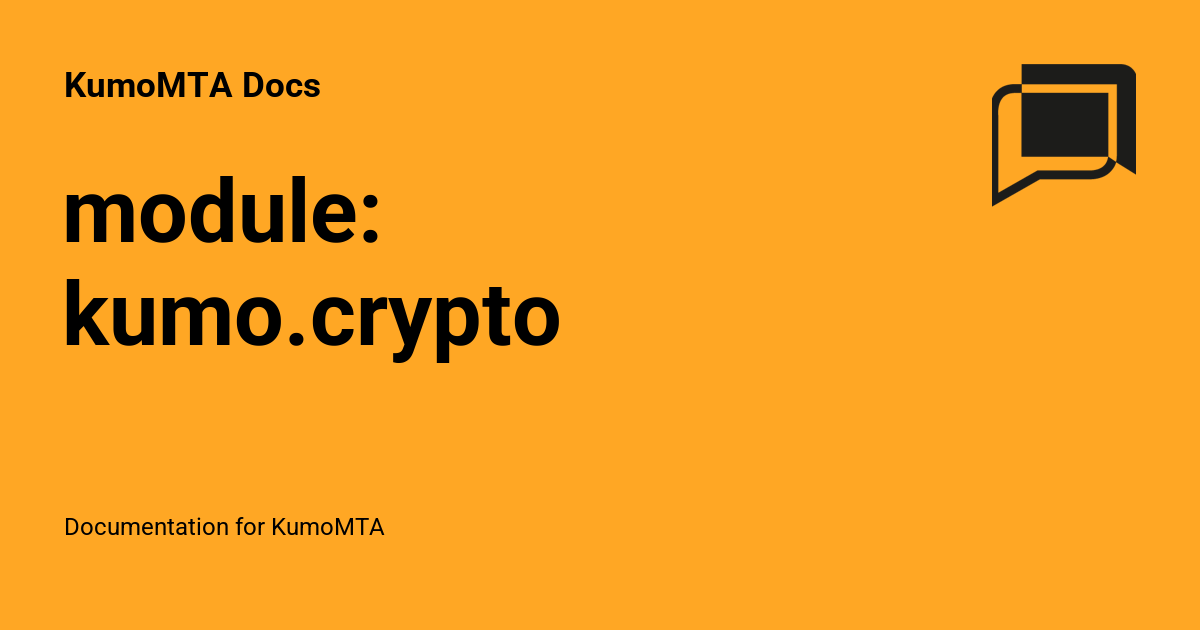 module: kumo.crypto - KumoMTA Docs
