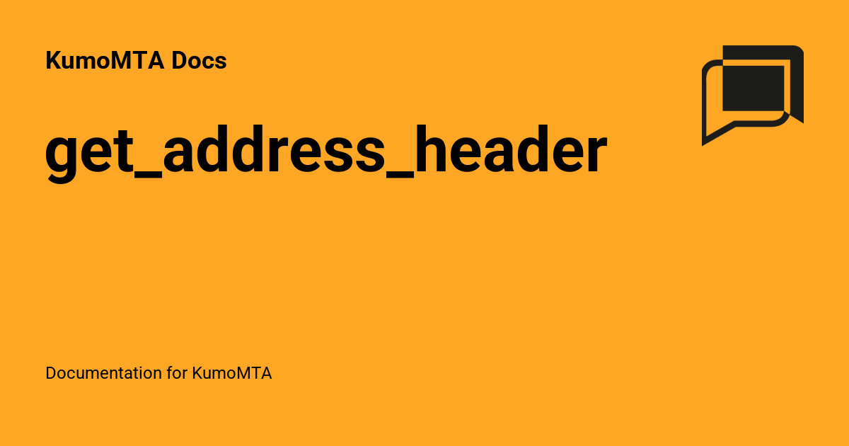 get_address_header - KumoMTA Docs