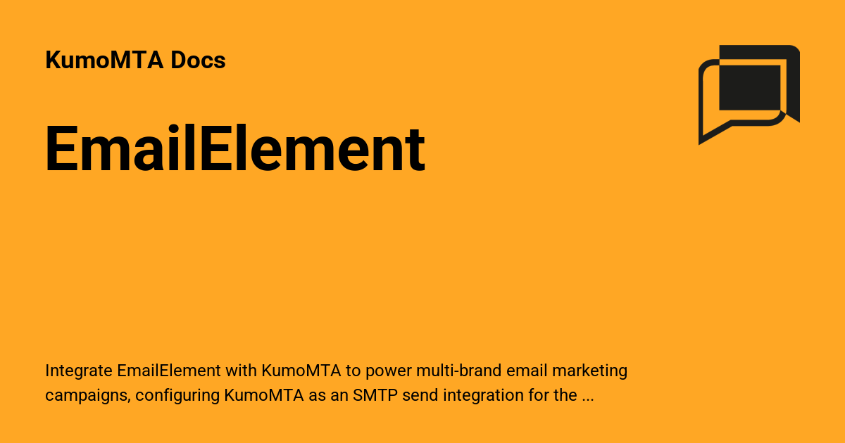 EmailElement - KumoMTA Docs